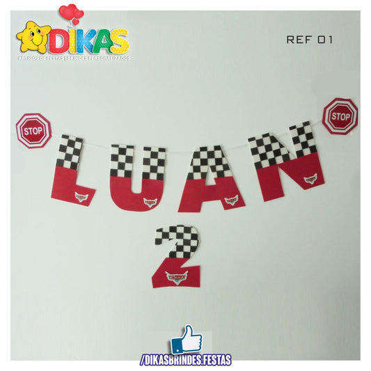 BANDEIROLAS TEMÁTICAS EM E.V.A - CARS