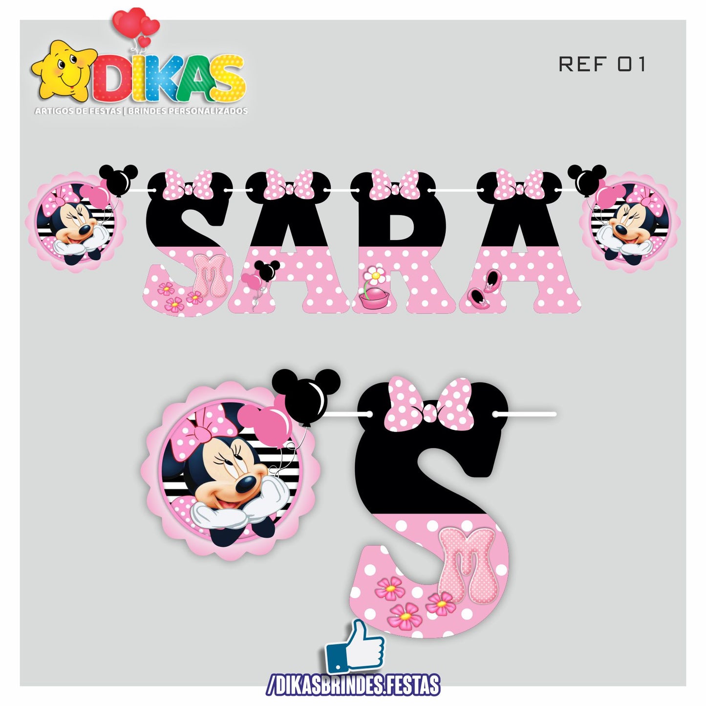 LETRA TEMÁTICA - MINNIE ROSA