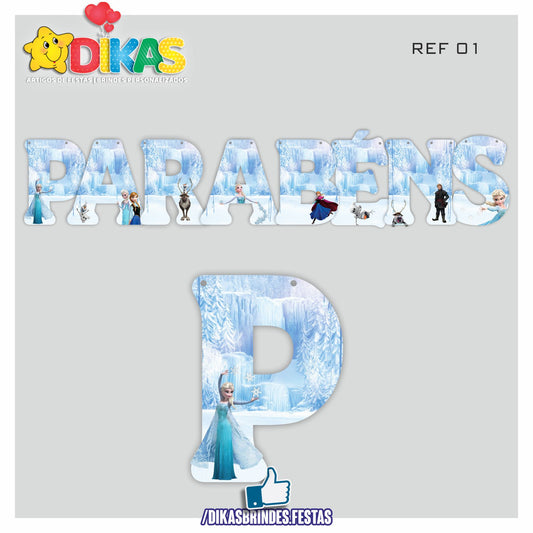 FAIXA "PARABÉNS" - FROZEN
