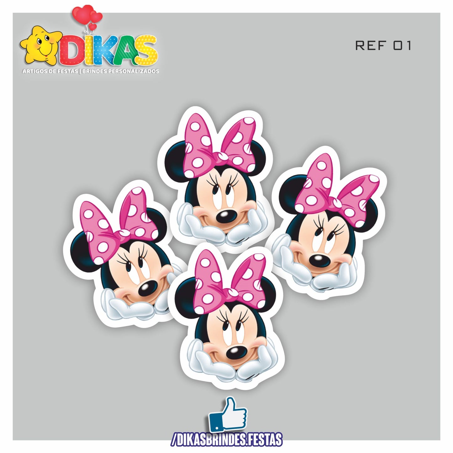 APLIQUES PEQUENOS - MINNIE ROSA