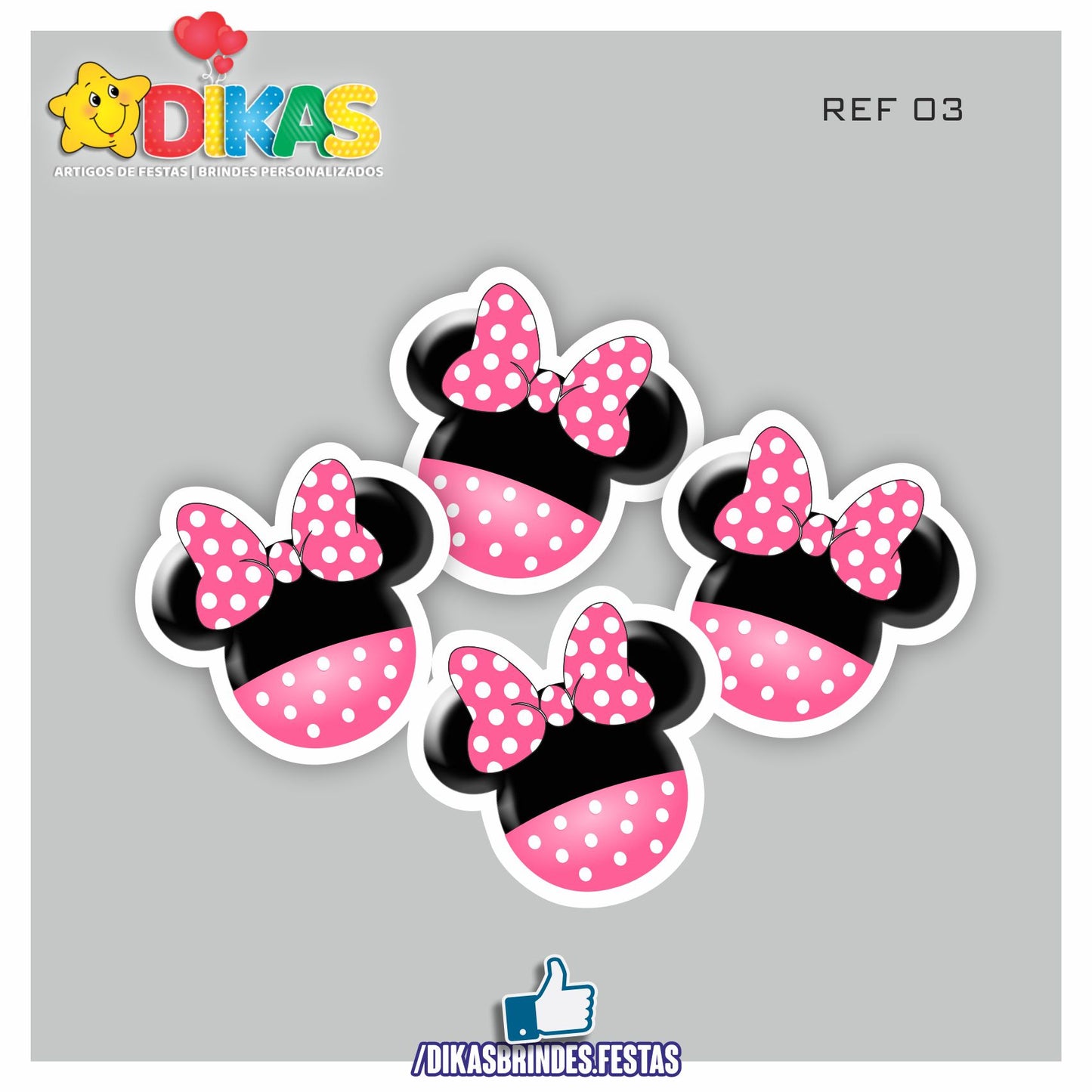 APLIQUES PEQUENOS - MINNIE ROSA