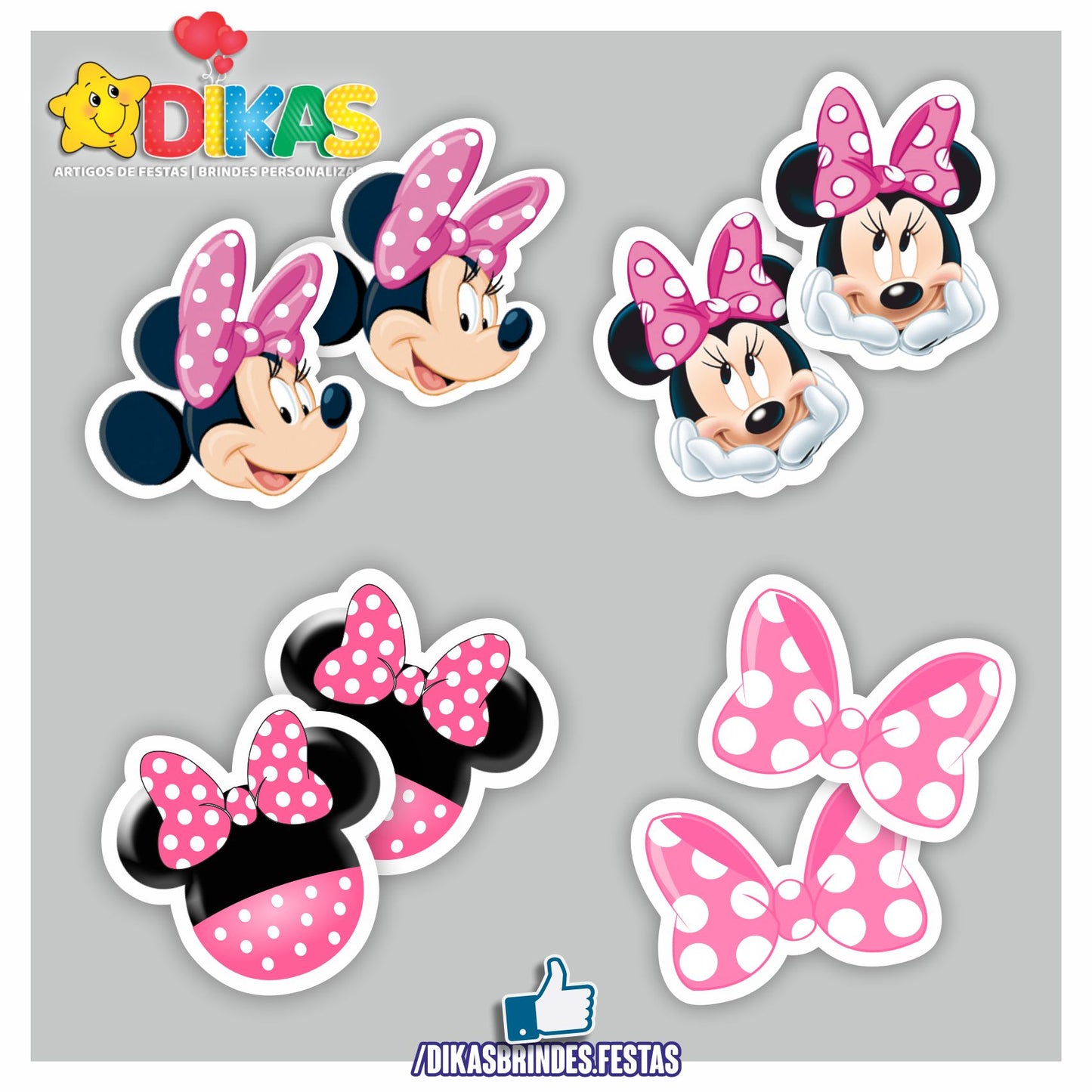 APLIQUES PEQUENOS - MINNIE ROSA