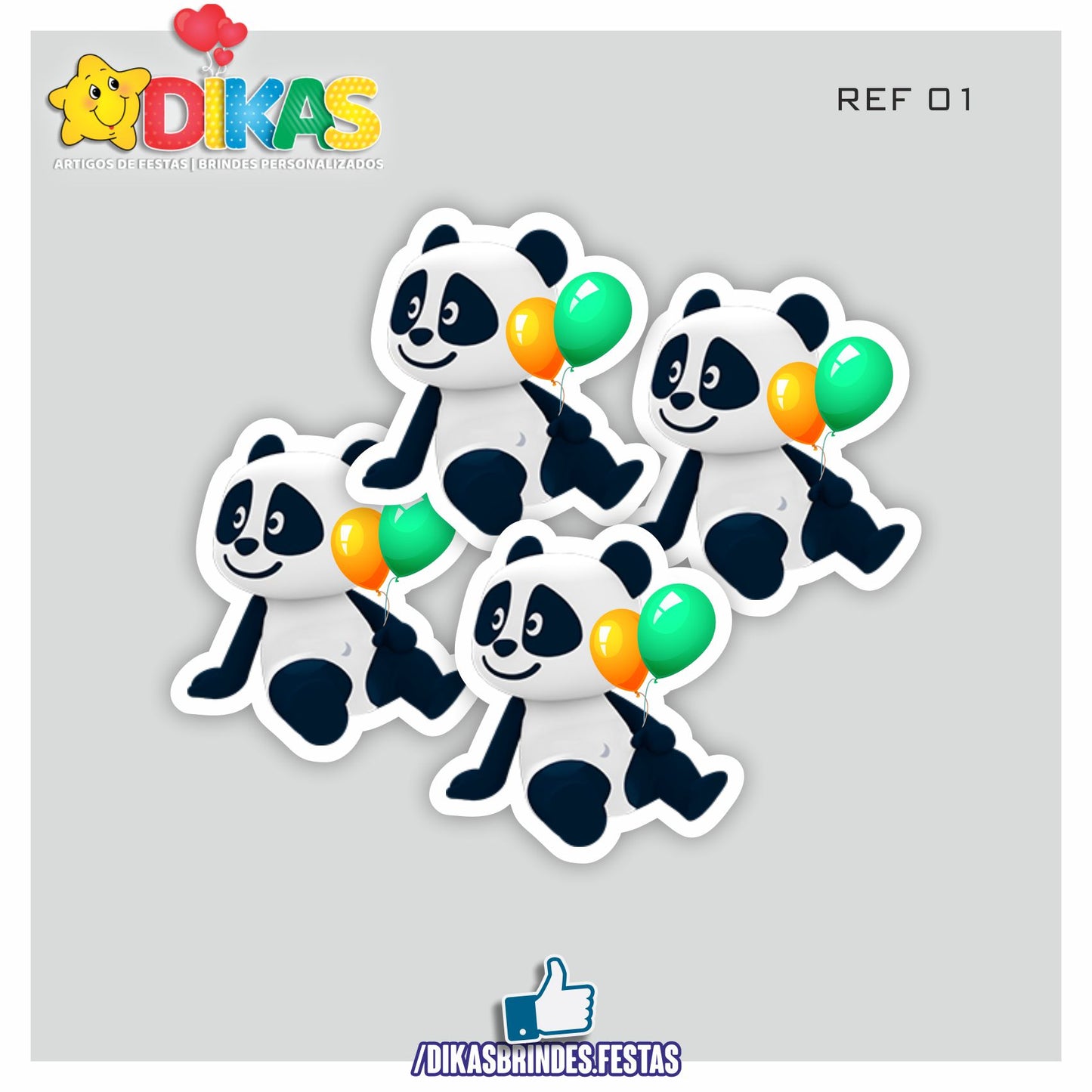 APLIQUES PEQUENOS - PANDA E OS AMIGOS