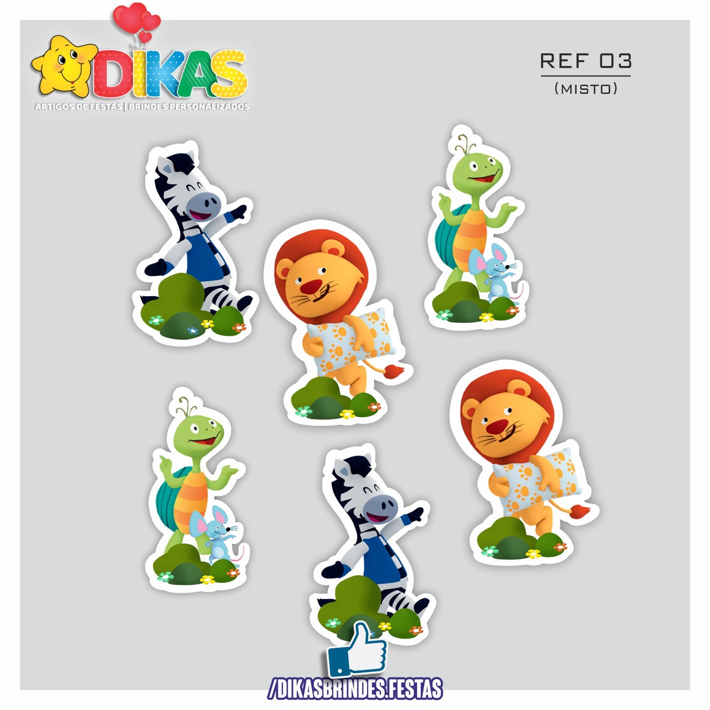 APLIQUES PEQUENOS - PANDA E OS AMIGOS