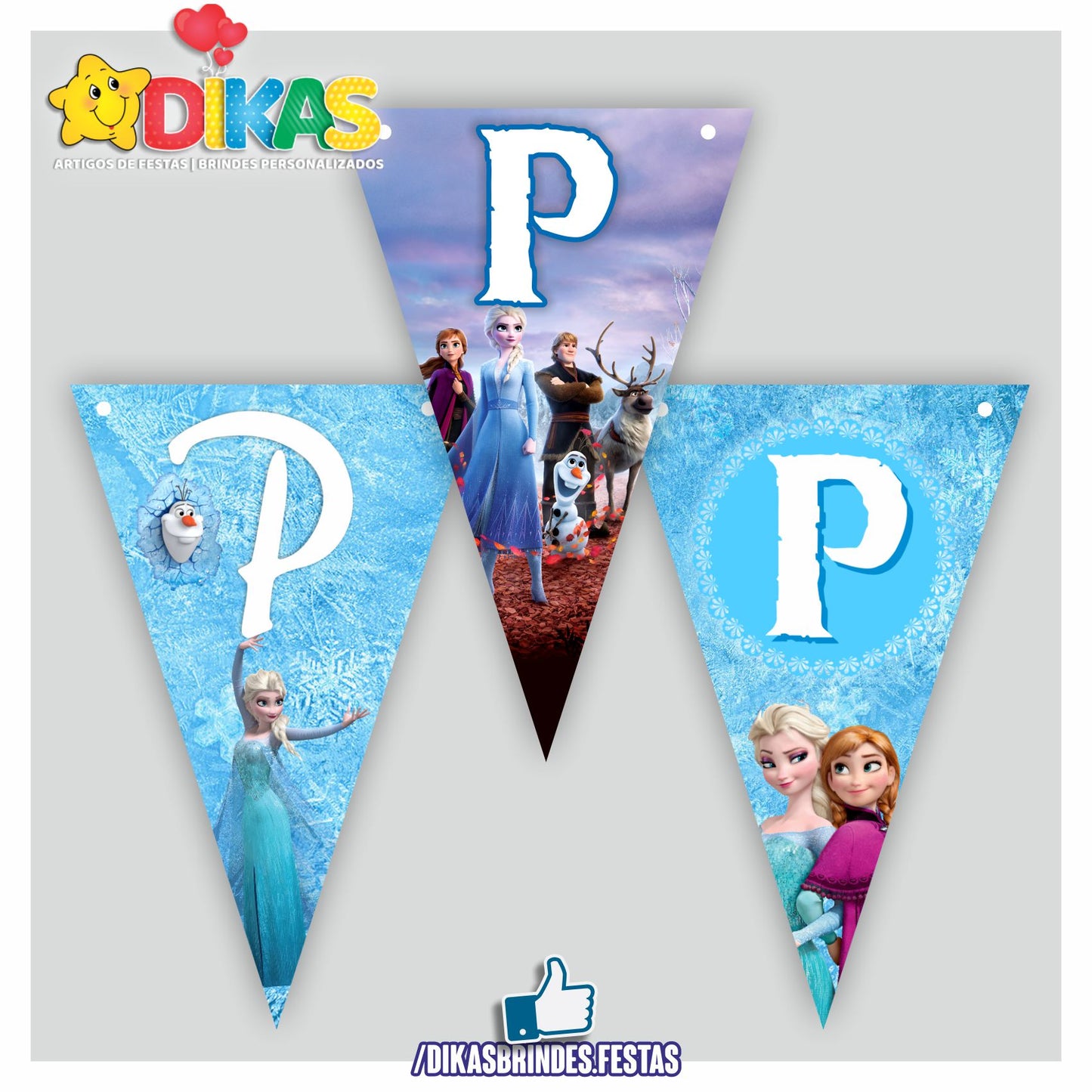 BANDEIROLA "PARABÉNS" - FROZEN