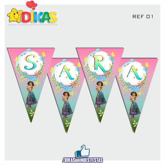 BANDEIROLA PERSONALIZADA - ENCANTO