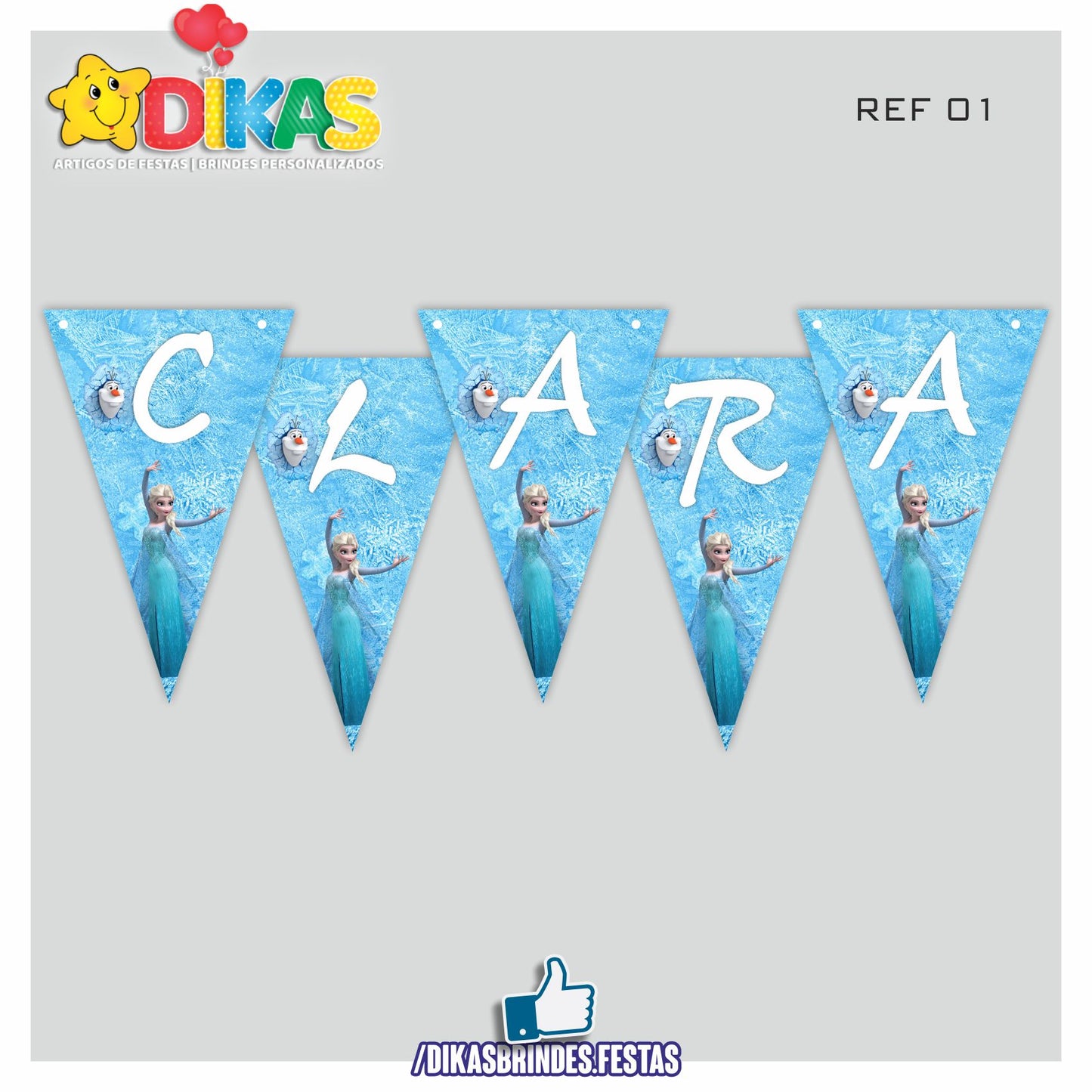 BANDEIROLA PERSONALIZADA - FROZEN