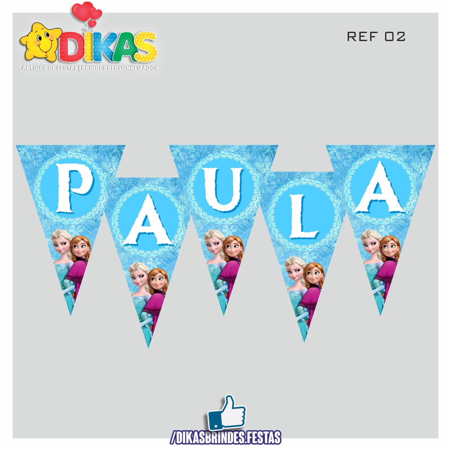 BANDEIROLA PERSONALIZADA - FROZEN