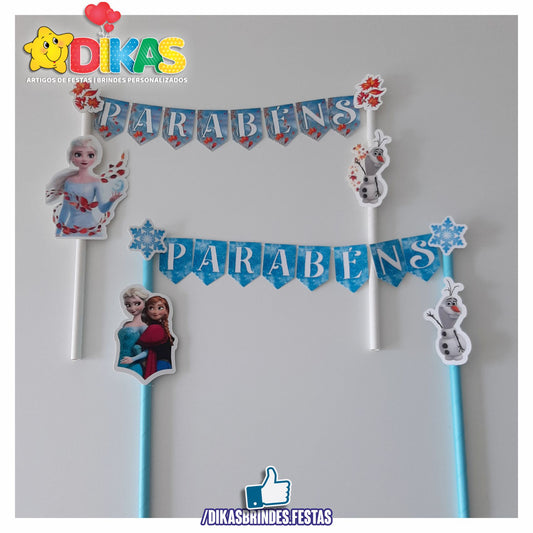 BANDEIRINHA DECORATIVA PARA BOLO - FROZEN