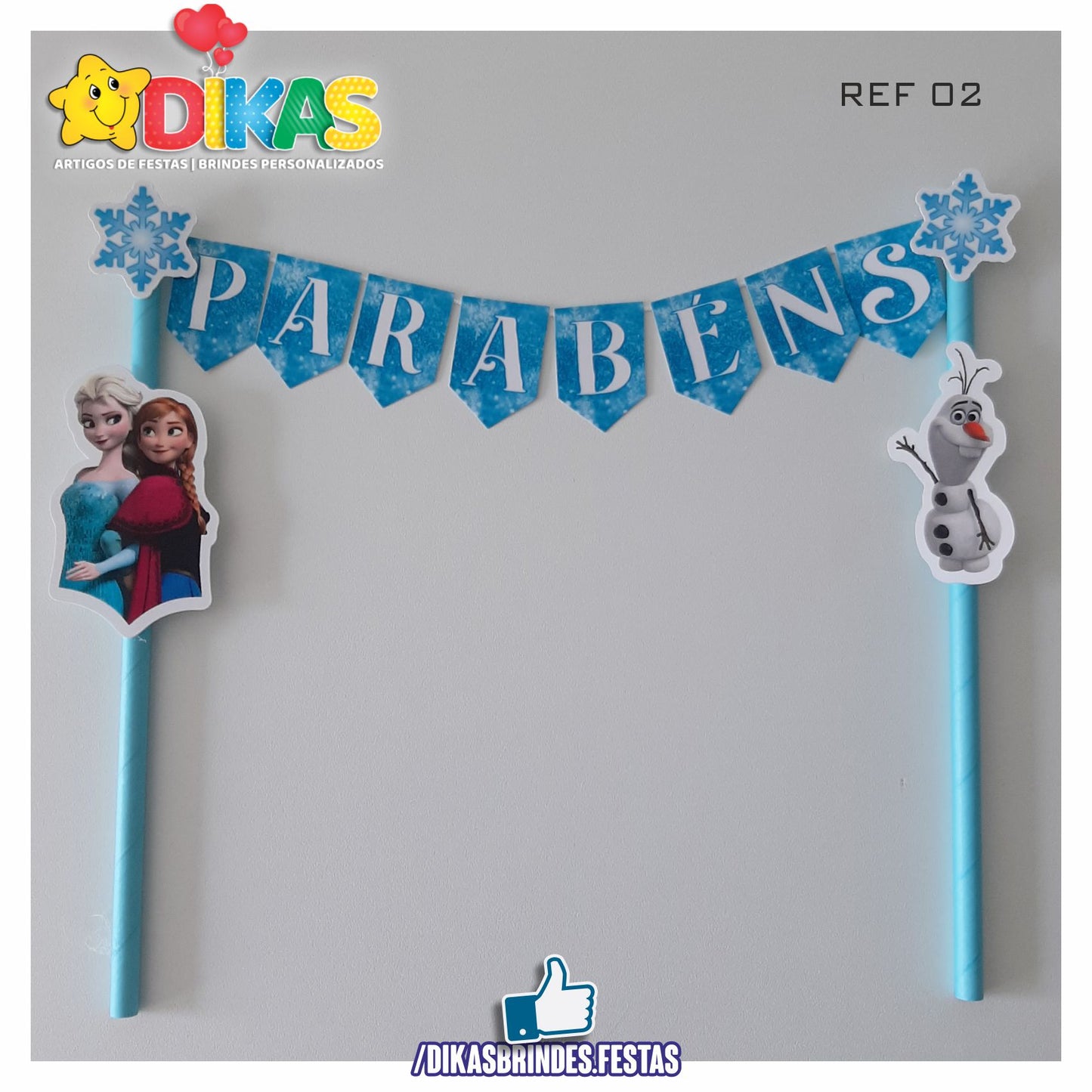 BANDEIRINHA DECORATIVA PARA BOLO - FROZEN