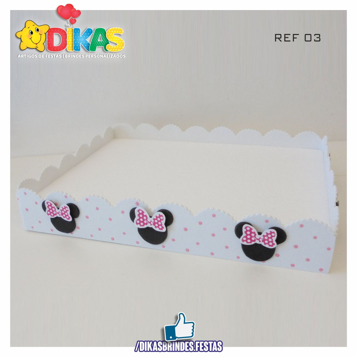 BANDEJA ARTESANAL GRANDE - MINNIE ROSA