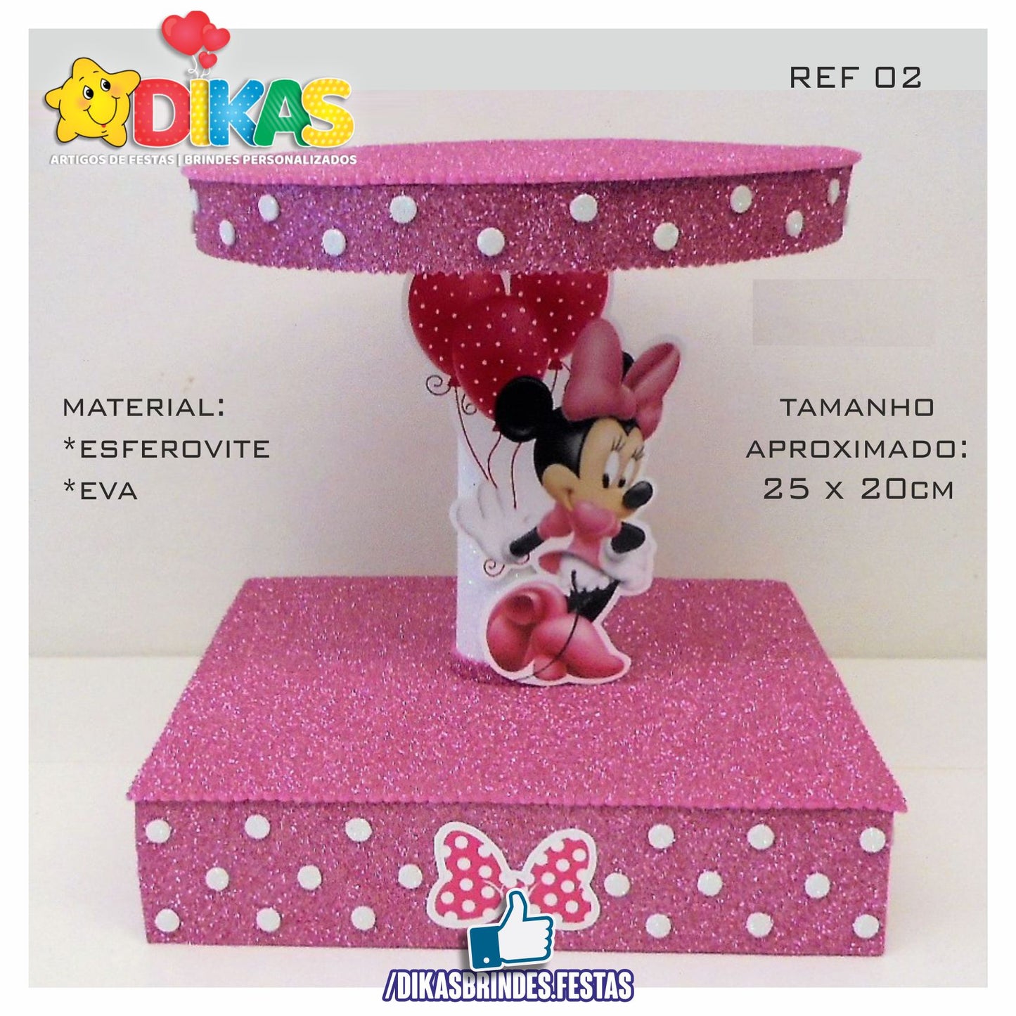 BANDEJAS TEMÁTICAS ESPECIAIS - MINNIE ROSA