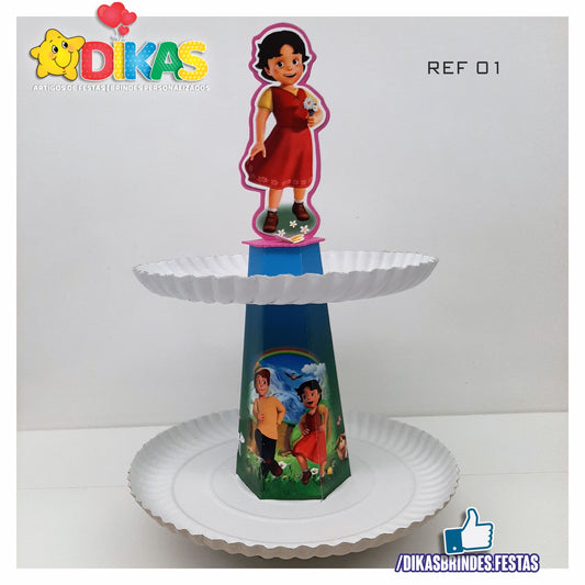 SUPORTE ARTESANAL C/ 2 PRATOS - HEIDI