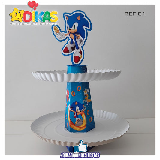 SUPORTE ARTESANAL C/ 2 PRATOS - SONIC