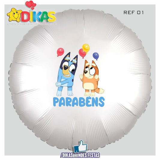 BALÃO FOIL TEMA/PARABÉNS - BLUEY