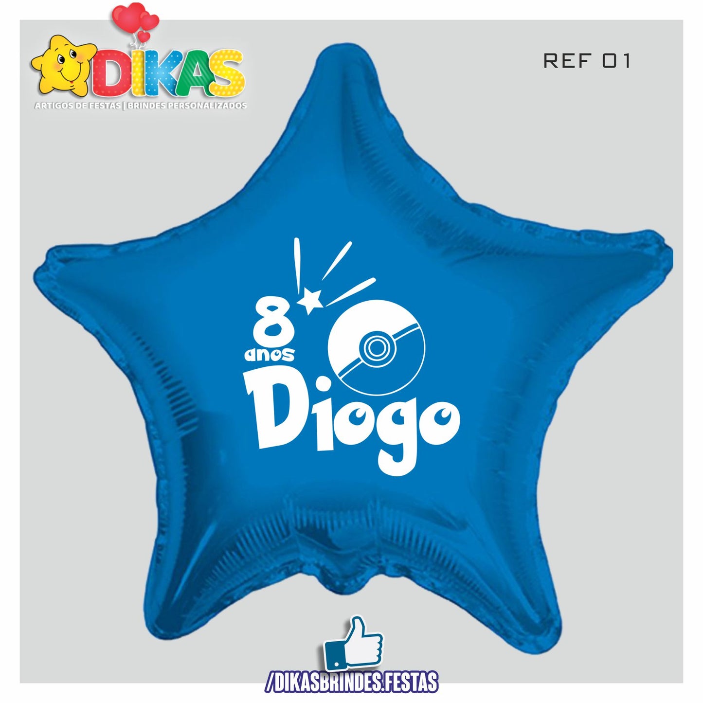 BALÃO FOIL PERSONALIZADO - POKÉMON