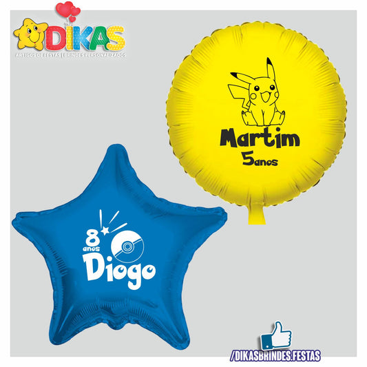 BALÃO FOIL PERSONALIZADO - POKÉMON
