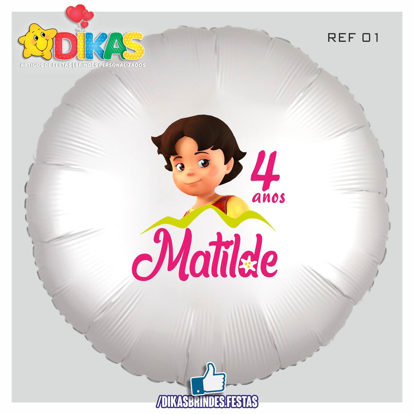 BALÃO FOIL PERSONALIZADO - HEIDI