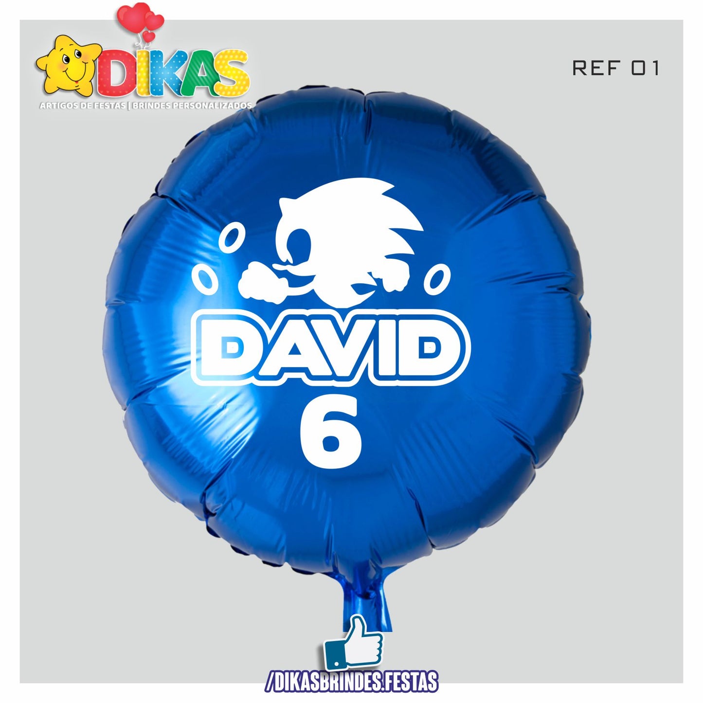 BALÃO FOIL PERSONALIZADO - SONIC