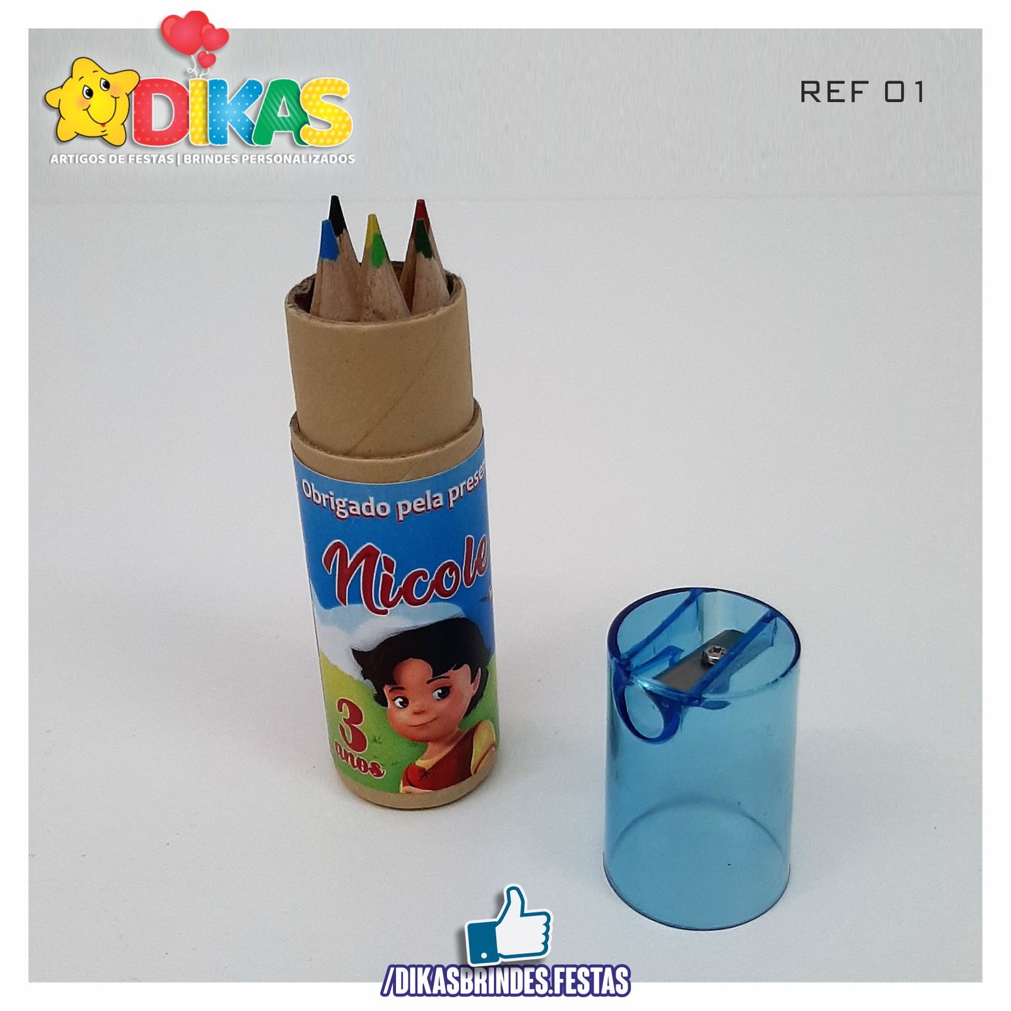 ESTOJO PERSONALIZADO LÁPIS E AFIA - HEIDI