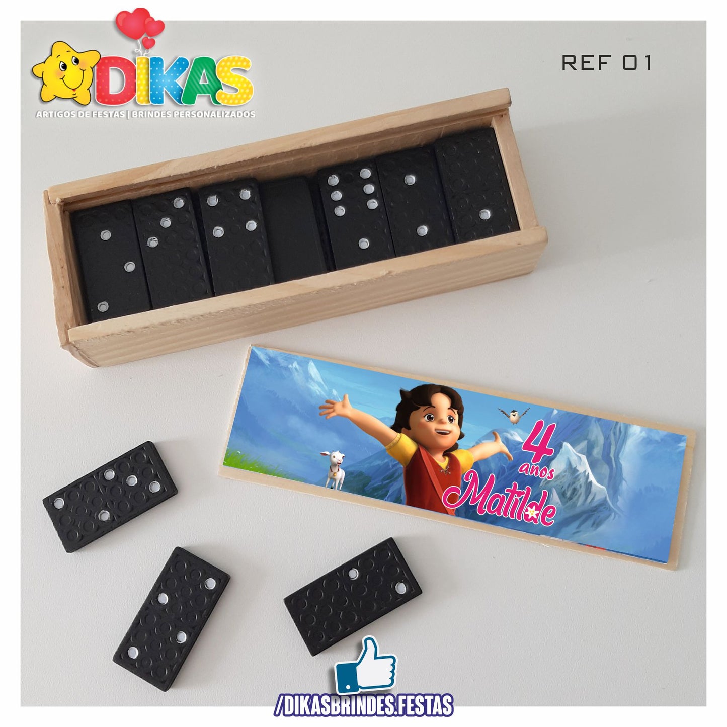 DOMINÓ C/ CAIXINHA PERSONALIZADA - HEIDI