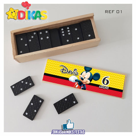 DOMINÓ C/ CAIXINHA PERSONALIZADA - MICKEY