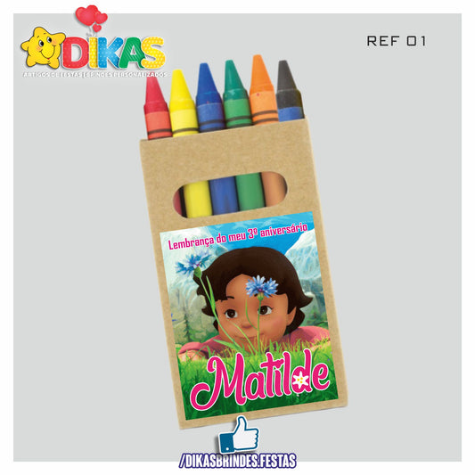 CAIXA DE LÁPIS DE CERA PERSONALIZADA - HEIDI
