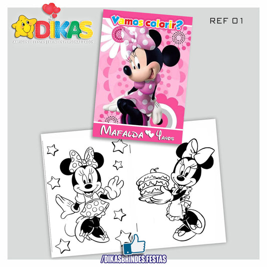 LIVRINHO PARA COLORIR - MINNIE ROSA