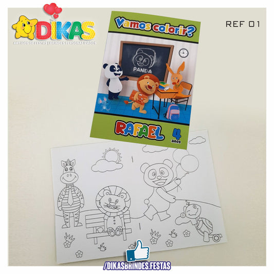 LIVRINHO PARA COLORIR - PANDA E OS AMIGOS