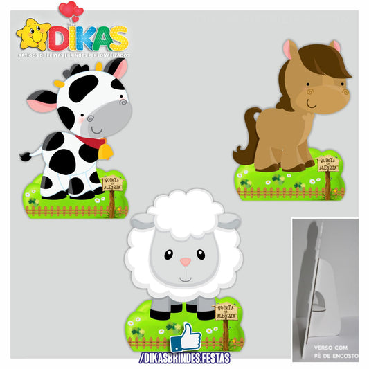 CENÁRIO PARA MESA - ANIMAIS DA QUINTA