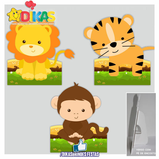 CENÁRIO PARA MESA - ANIMAIS DA SELVA