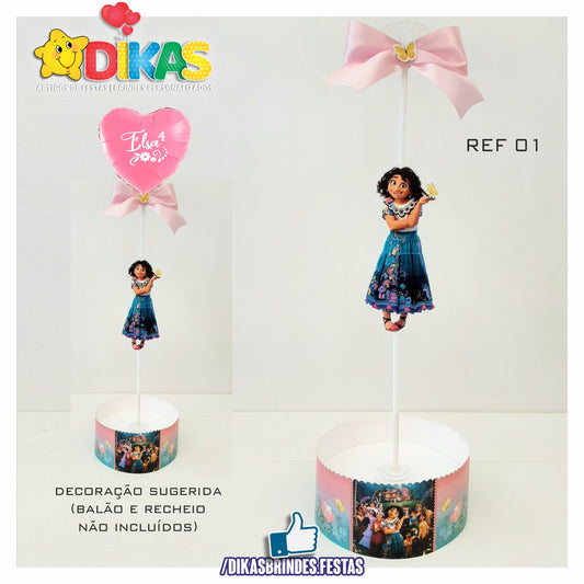 CENTRO DE MESA C/ SUPORTE P/ BALÃO - ENCANTO