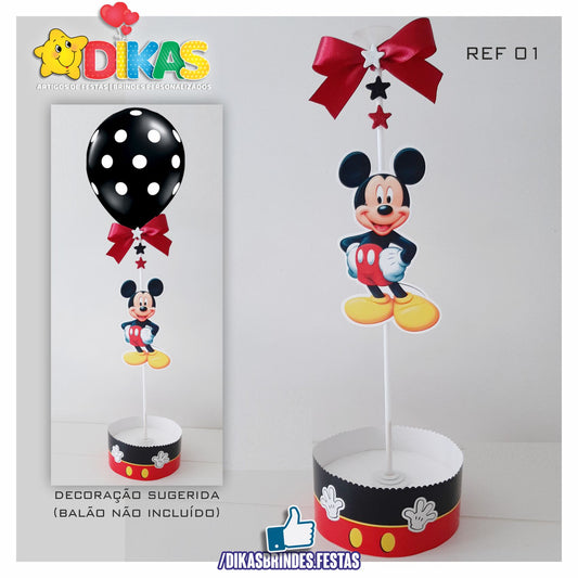 CENTRO DE MESA C/ SUPORTE P/ BALÃO - MICKEY
