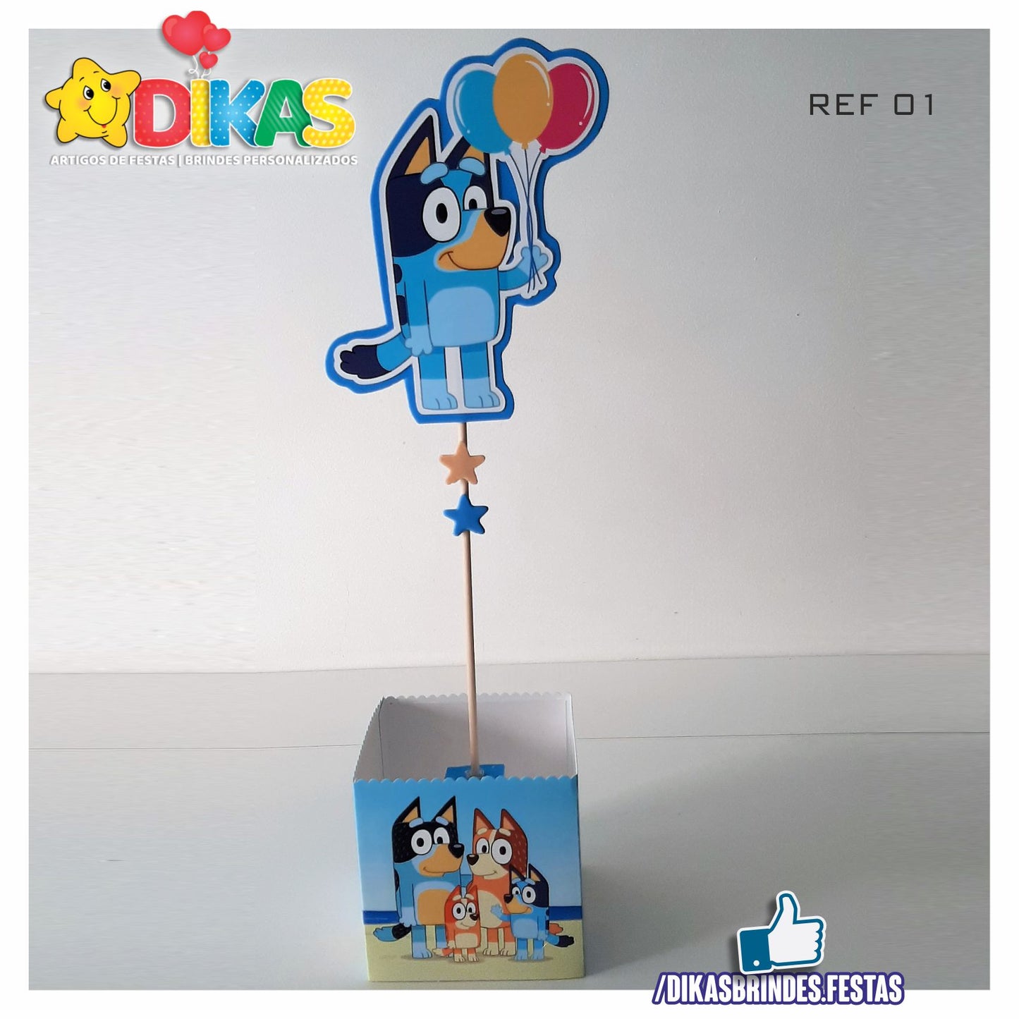 CENTRO DE MESA ARTESANAL - BLUEY