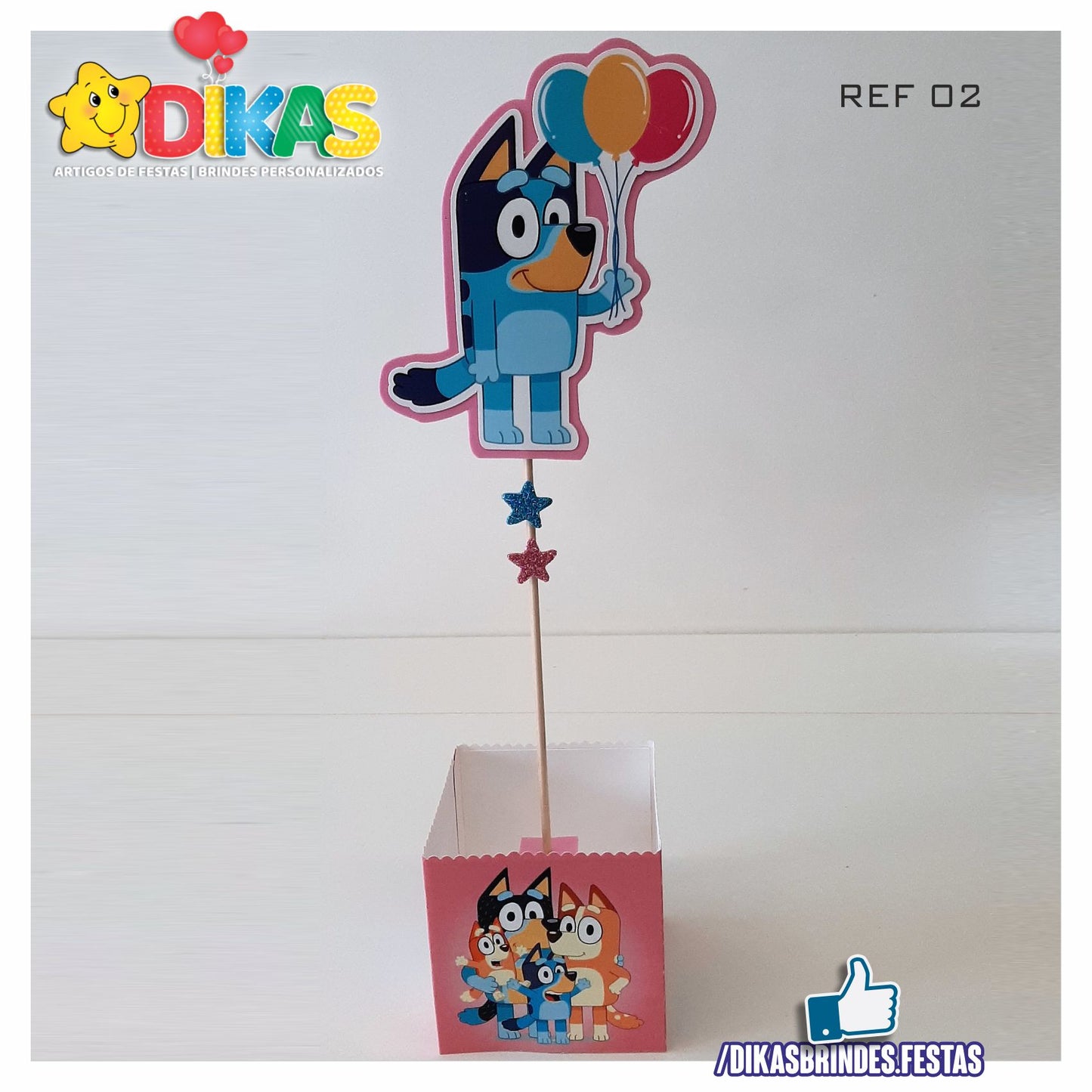 CENTRO DE MESA ARTESANAL - BLUEY