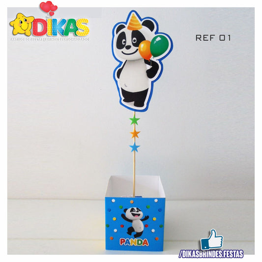 CENTRO DE MESA ARTESANAL - PANDA E OS AMIGOS