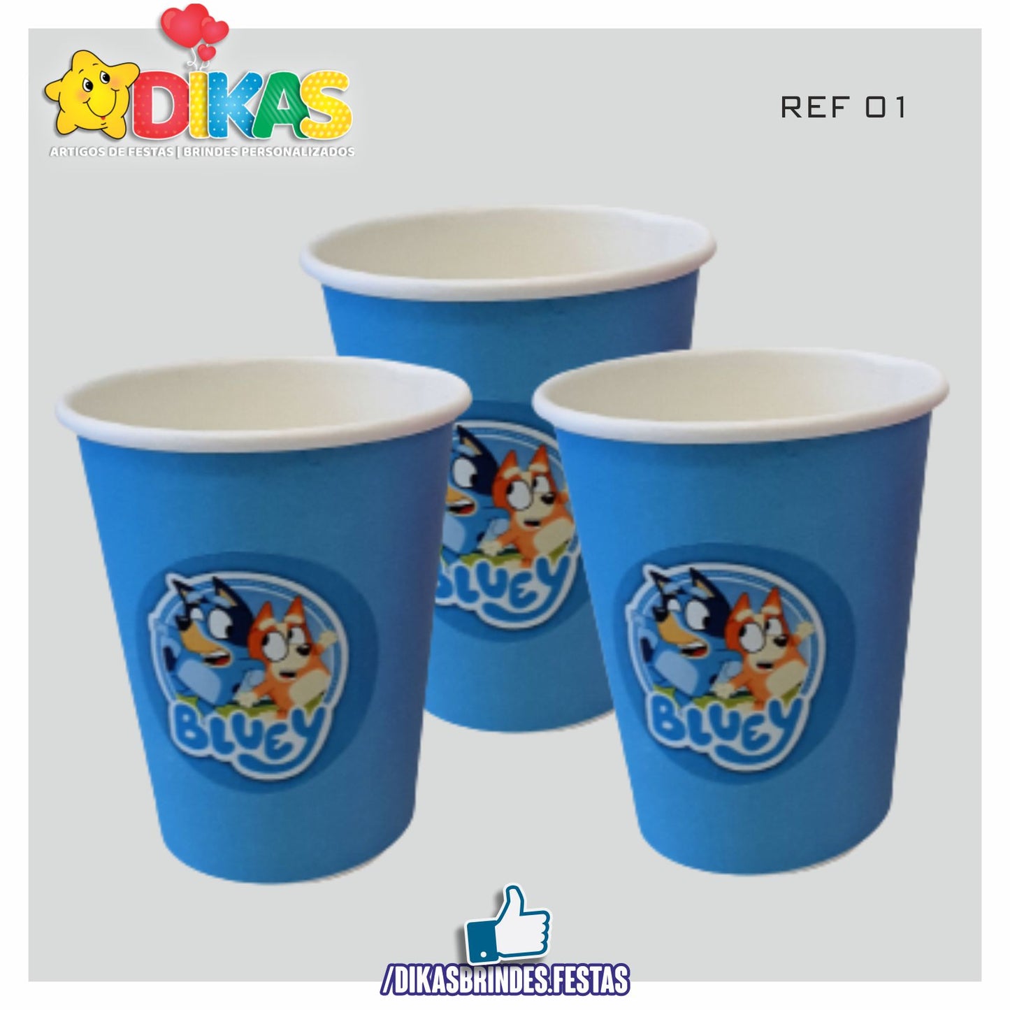 COPO EM PAPEL 20cl - BLUEY