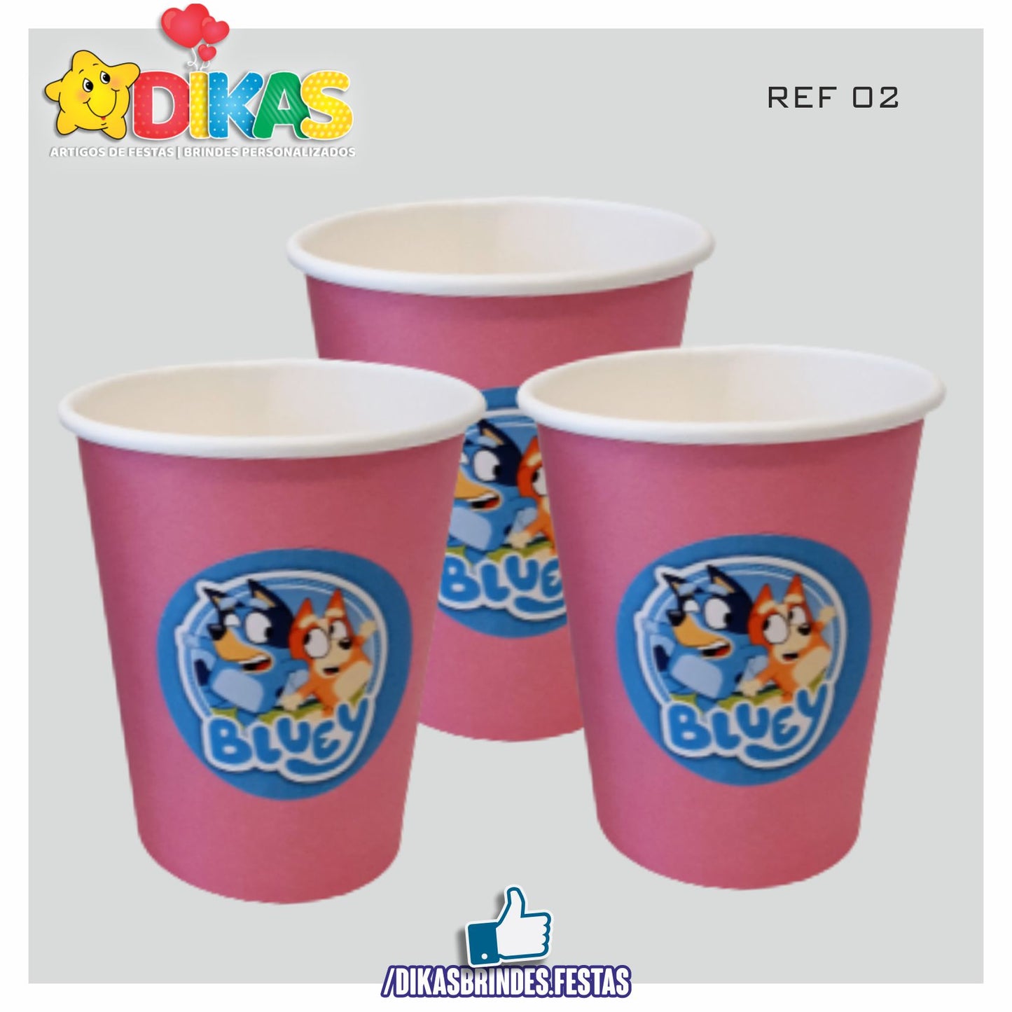 COPO EM PAPEL 20cl - BLUEY