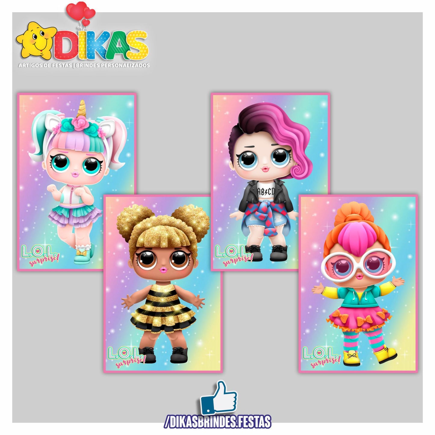 CARTAZES P/ DECORAÇÃO DE PAREDE - L.O.L.