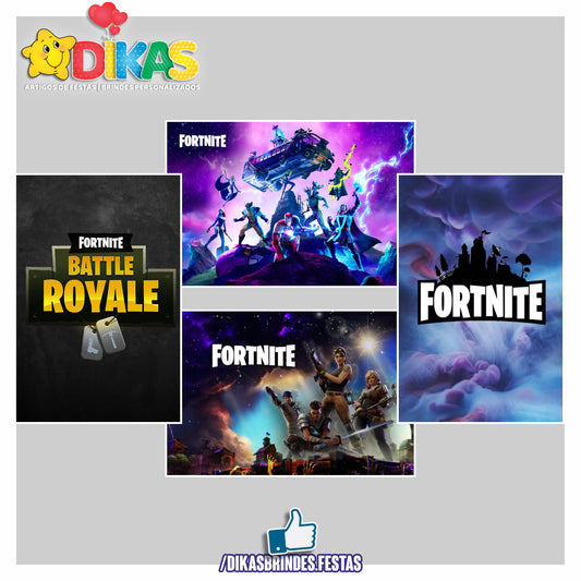 CARTAZES P/ DECORAÇÃO DE PAREDE - FORTNITE