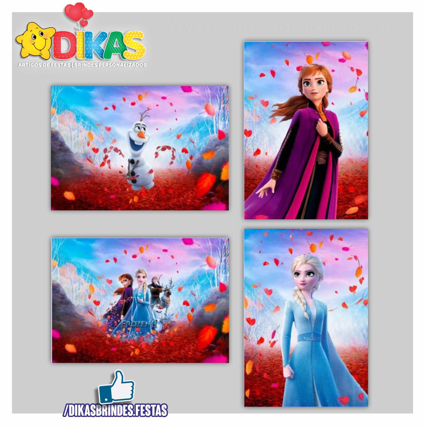 CARTAZES P/ DECORAÇÃO DE PAREDE - FROZEN