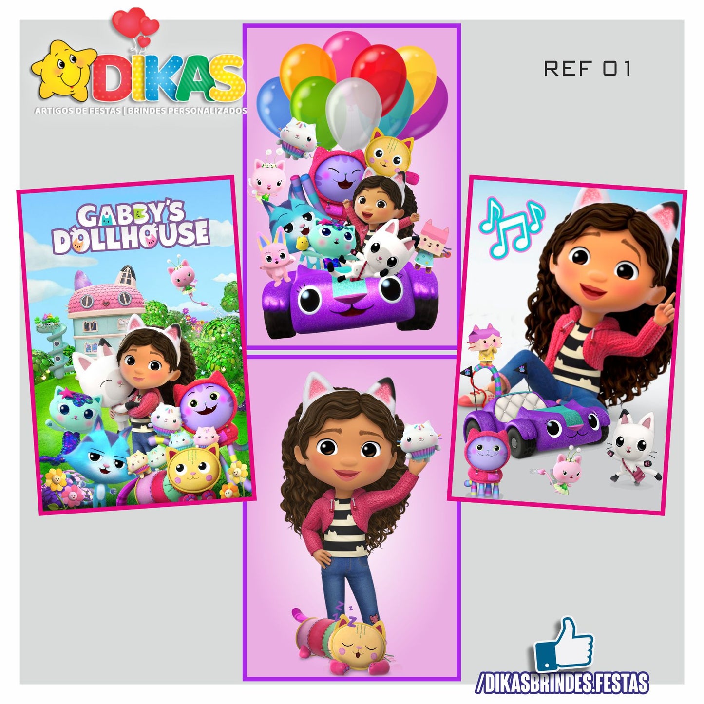 CARTAZES P/ DECORAÇÃO DE PAREDE - GABBY