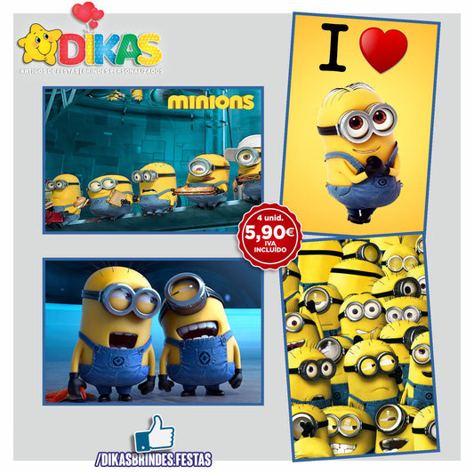 CARTAZES P/ DECORAÇÃO DE PAREDE - MINIONS