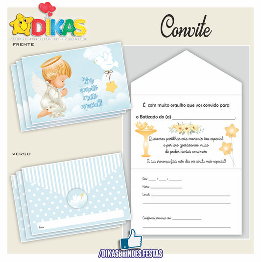 CONVITES DE ANIVERSÁRIO - BATIZADO