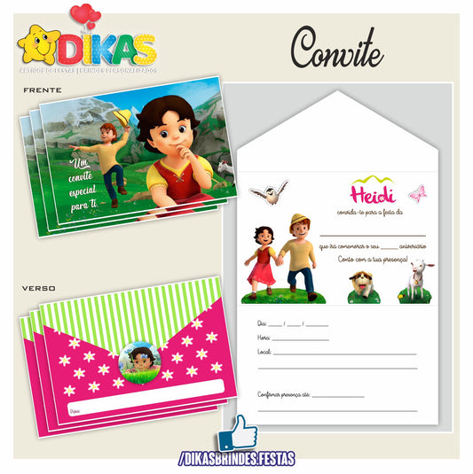 CONVITES DE ANIVERSÁRIO - HEIDI