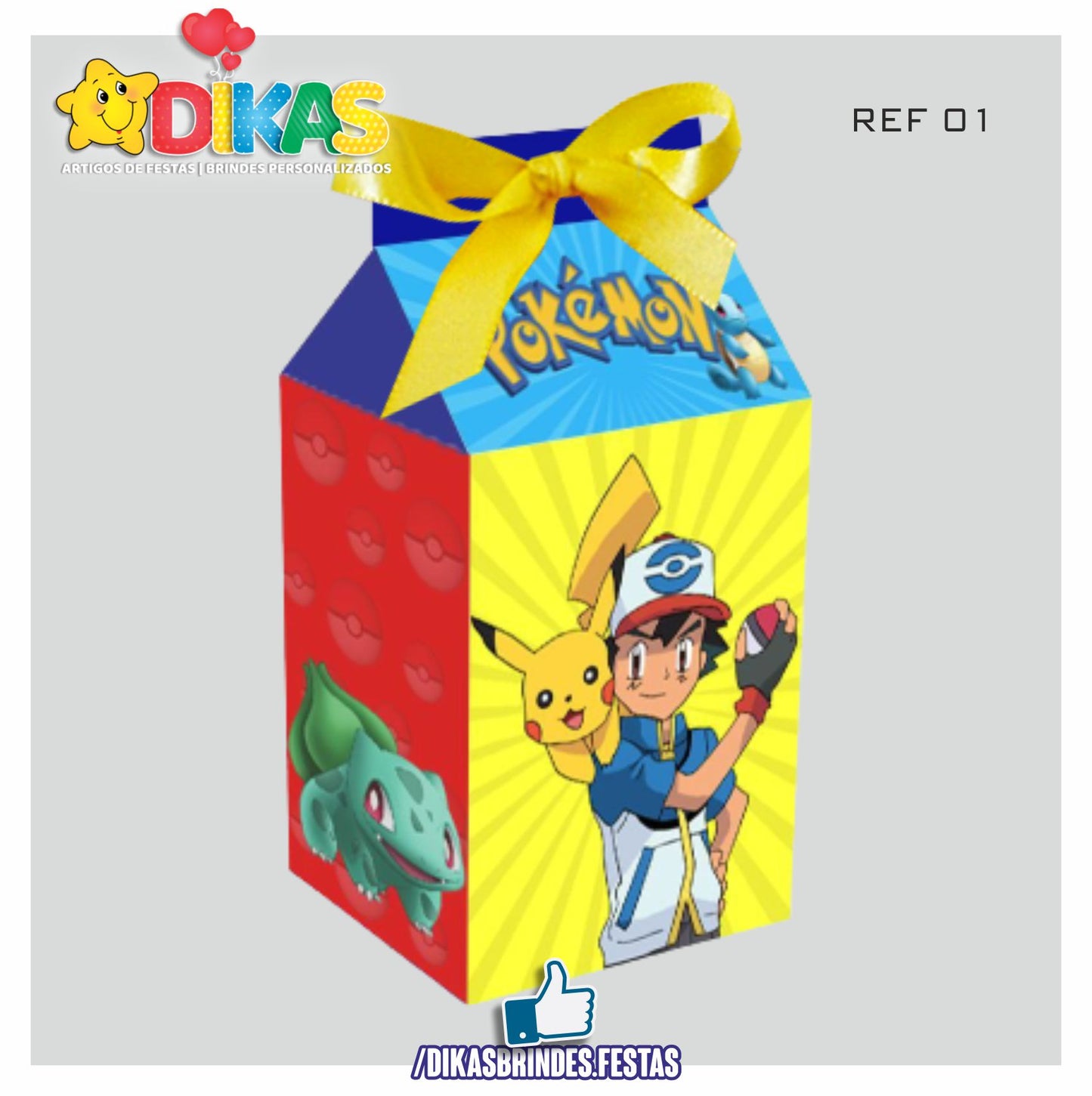 CAIXA "TIPO LEITE" - POKÉMON