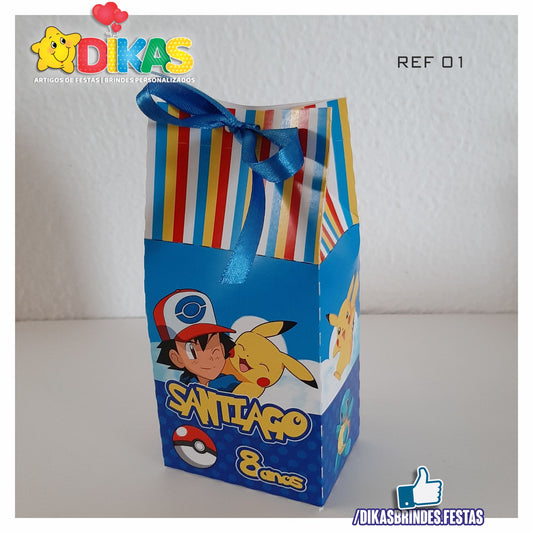 CAIXA "TIPO LEITE" PERSONALIZADA - POKÉMON