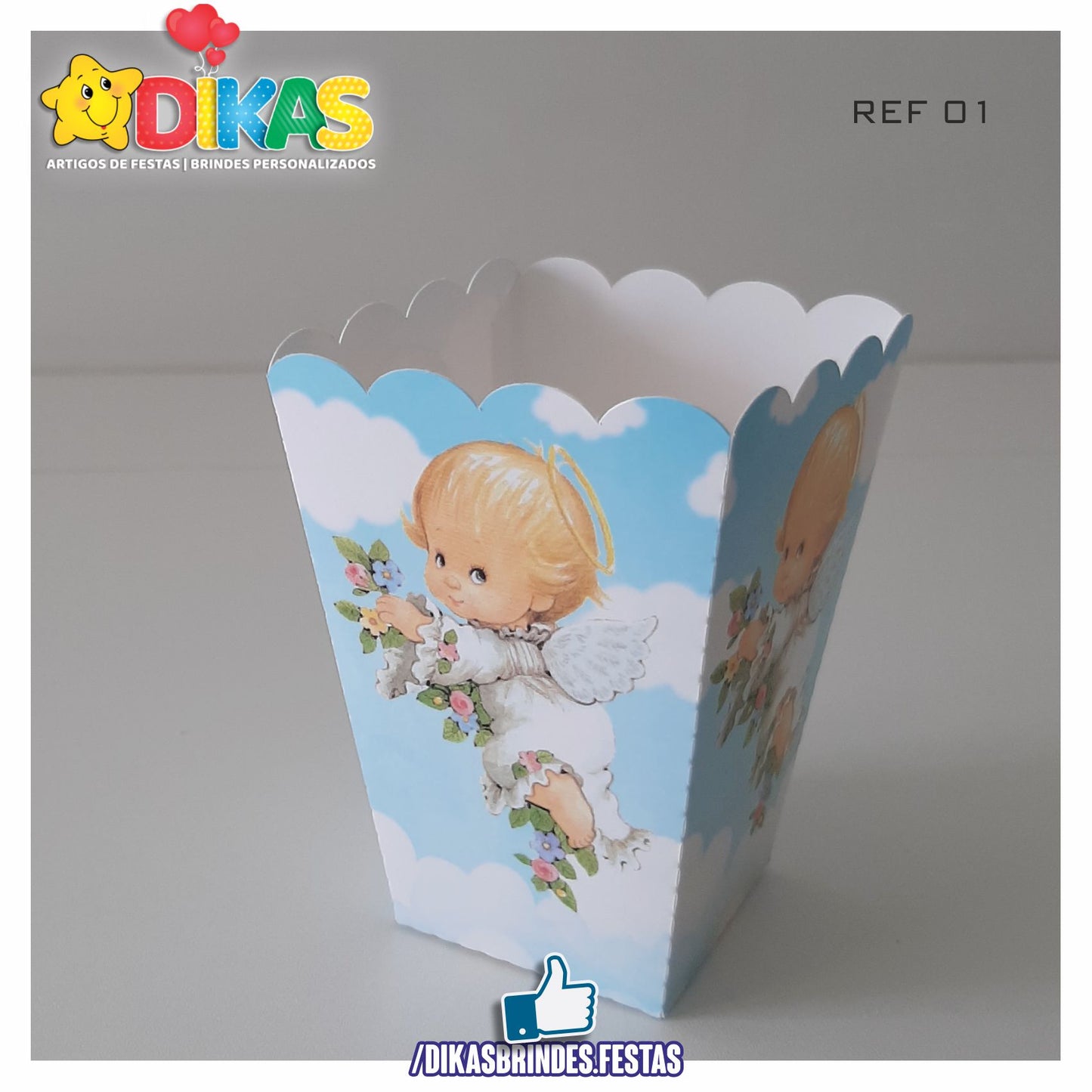 CAIXA DE PIPOCA/BATATA - BATIZADO