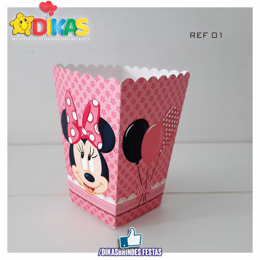CAIXA DE PIPOCA/BATATA - MINNIE ROSA