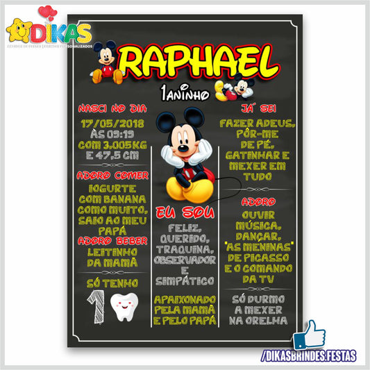 QUADRO MEU PERFIL - MICKEY